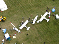 OSKBES MAI aircrafts at M.A.K.S.-2009 airshow (The photo has taken from Colibris balloon)