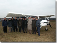 MAI management and OSKBES test team. Chyornoye airfield, Moscow reg., 2004